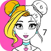 Скачать бесплатно Раскраски для Девочек по Номерам [Мод открытые уровни] 2.3.0.0 - RUS apk на Андроид