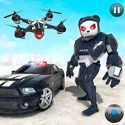 Скачать бесплатно Police Panda Robot Car Transform: Robot Car Games [Мод безлимитные монеты] 3.1 - RU apk на Андроид