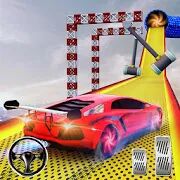 Скачать бесплатно Crazy Car Driving Simulator: Mega Ramp Car Stunts [Мод открытые покупки] 1.3.2 - RU apk на Андроид