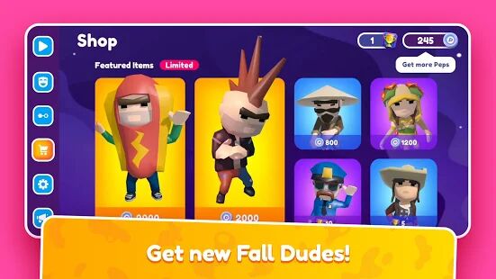 Скачать бесплатно Fall Dudes (Early Access) [Мод много денег] 1.3.8 - RUS apk на Андроид