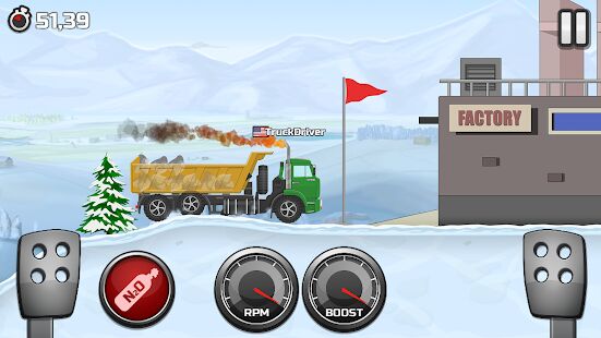 Скачать бесплатно Truck Racing - 2D Гонки по бездорожью [Мод открытые покупки] 1.9.12 - RU apk на Андроид