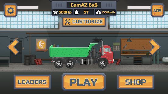 Скачать бесплатно Truck Racing - 2D Гонки по бездорожью [Мод открытые покупки] 1.9.12 - RU apk на Андроид