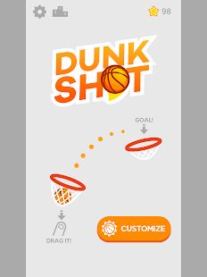 Скачать бесплатно Dunk Shot [Мод открытые покупки] 1.4.6 - Русская версия apk на Андроид