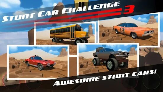 Скачать бесплатно Stunt Car Challenge 3 [Мод открытые уровни] 3.33 - RUS apk на Андроид