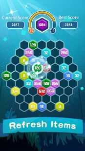 Скачать бесплатно HexPop: составь 2048, бесплатно игры на логику [Мод много денег] 2.201 - RU apk на Андроид