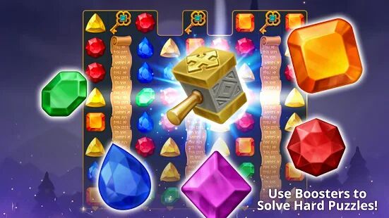 Скачать бесплатно Jewels Magic: Mystery Match3 [Мод открытые покупки] 21.0422.19 - RUS apk на Андроид