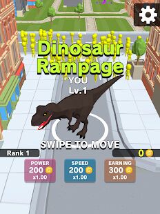 Скачать бесплатно Dinosaur Rampage [Мод безлимитные монеты] 4.3.0 - Русская версия apk на Андроид