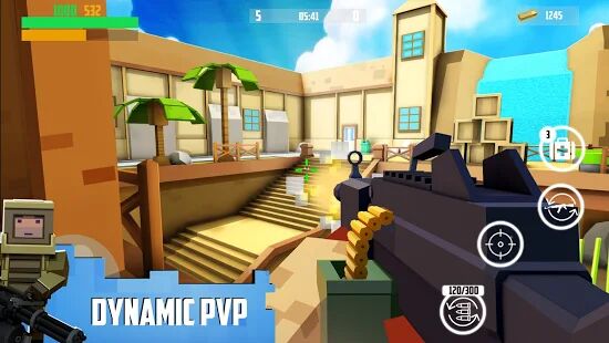 Скачать бесплатно Block Gun: FPS PvP War - Online Gun Shooting Games [Мод открытые уровни] 6.7 - Русская версия apk на Андроид