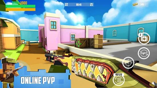 Скачать бесплатно Block Gun: FPS PvP War - Online Gun Shooting Games [Мод открытые уровни] 6.7 - Русская версия apk на Андроид