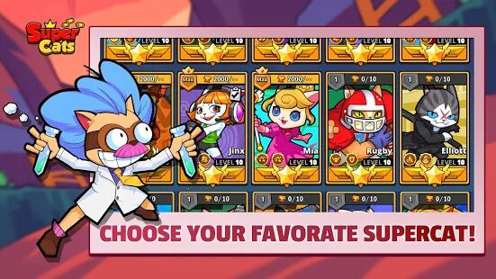 Скачать бесплатно Super Cats [Мод меню] 1.0.81 - RUS apk на Андроид