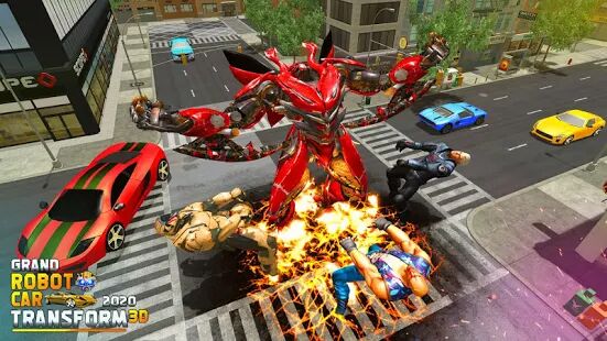 Скачать бесплатно Grand Robot Car Transform 3D Game [Мод открытые уровни] Зависит от устройства - RUS apk на Андроид