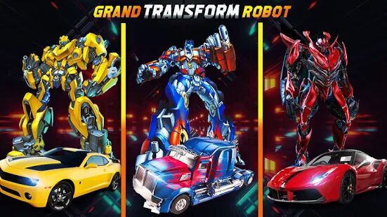 Скачать бесплатно Grand Robot Car Transform 3D Game [Мод открытые уровни] Зависит от устройства - RUS apk на Андроид