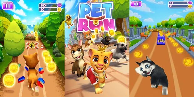 Скачать бесплатно Pet Run - Puppy Dog Game [Мод много монет] 1.4.17 - RUS apk на Андроид