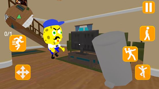 Скачать бесплатно Neighbor Sponge. Scary Secret 3D [Мод открытые уровни] 1.4 - RUS apk на Андроид