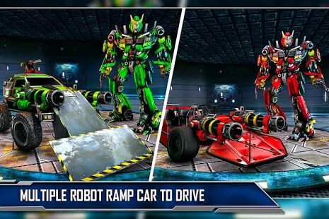 Скачать бесплатно Ramp Car Robot Transforming Game: Robot Car Games [Мод открытые покупки] 1.3 - RUS apk на Андроид