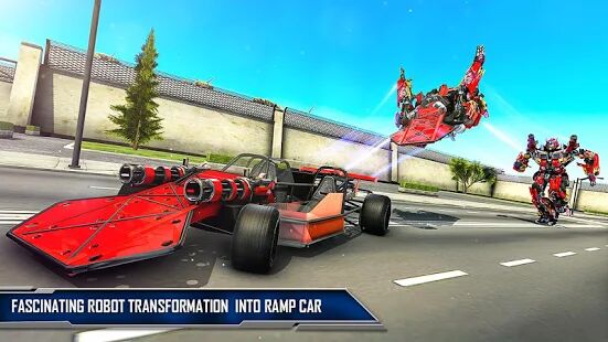 Скачать бесплатно Ramp Car Robot Transforming Game: Robot Car Games [Мод открытые покупки] 1.3 - RUS apk на Андроид