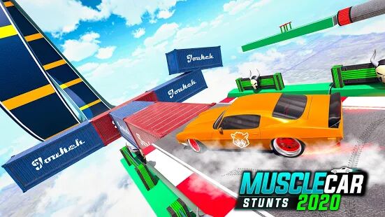 Скачать бесплатно Muscle Car Stunts 2020: Mega Ramp Stunt Car Games [Мод много монет] 2.7 - RU apk на Андроид