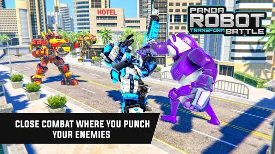 Скачать бесплатно Police Panda Robot Car Transform: Robot Car Games [Мод безлимитные монеты] 3.1 - RU apk на Андроид