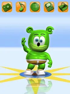 Скачать бесплатно Говоря Gummy Bear [Мод открытые уровни] 3.5.5 - Русская версия apk на Андроид