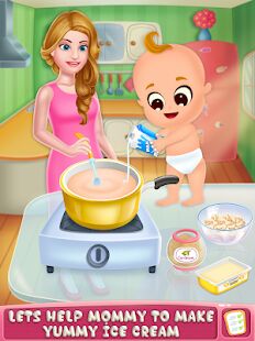 Скачать бесплатно Mommy Homemade Ice Cream Cooking [Мод много денег] 1.0 - Русская версия apk на Андроид