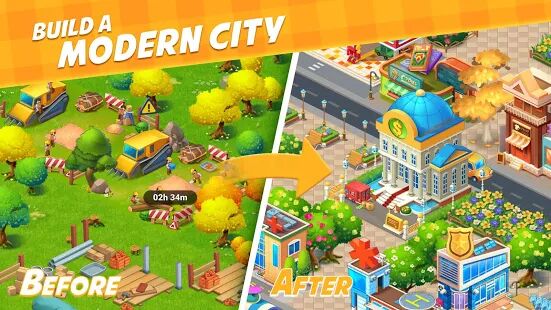 Скачать бесплатно Farm City: Farming & City Building [Мод много монет] 2.8.0 - RUS apk на Андроид