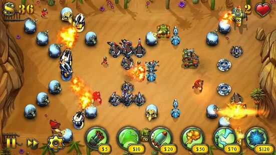 Скачать бесплатно Fieldrunners HD [Мод открытые покупки] 1.30 - Русская версия apk на Андроид