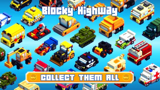 Скачать бесплатно Blocky Highway: Traffic Racing [Мод открытые покупки] 1.2.2 - RU apk на Андроид