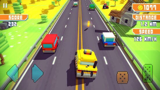 Скачать бесплатно Blocky Highway: Traffic Racing [Мод открытые покупки] 1.2.2 - RU apk на Андроид