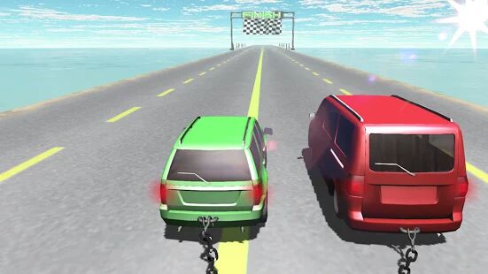 Скачать бесплатно Chained Cars Against Ramp 3D - Free Racing Game [Мод много монет] Зависит от устройства - RU apk на Андроид