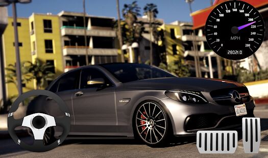 Скачать бесплатно Parking Mercedes C63 AMG City Drive [Мод меню] 11.2 - RUS apk на Андроид