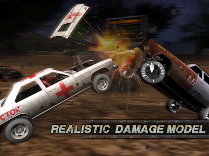 Скачать бесплатно Demolition Derby: Crash Racing [Мод много монет] 1.4.1 - Русская версия apk на Андроид
