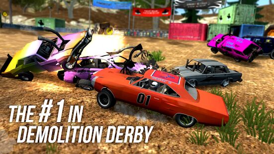 Скачать бесплатно Demolition Derby Multiplayer [Мод много денег] 1.3.6 - Русская версия apk на Андроид