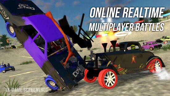 Скачать бесплатно Demolition Derby Multiplayer [Мод много денег] 1.3.6 - Русская версия apk на Андроид