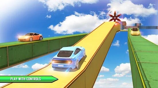 Скачать бесплатно Crazy Car Driving Simulator: Mega Ramp Car Stunts [Мод открытые покупки] 1.3.2 - RU apk на Андроид