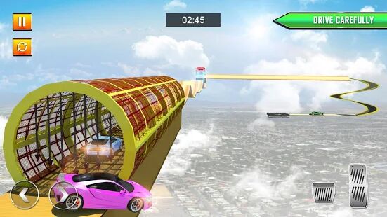 Скачать бесплатно Crazy Car Driving Simulator: Mega Ramp Car Stunts [Мод открытые покупки] 1.3.2 - RU apk на Андроид