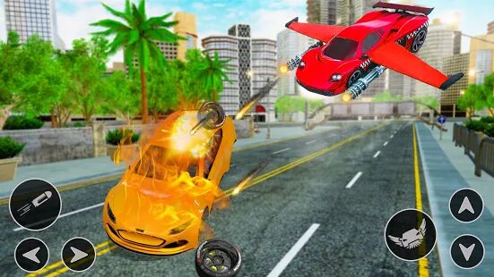 Скачать бесплатно Flying Car Shooting Game: Modern Car Games 2021 [Мод меню] 3.1 - RUS apk на Андроид