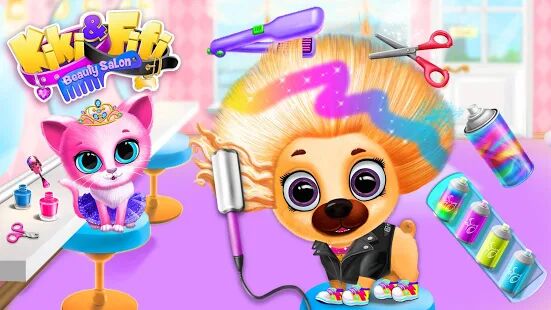 Скачать бесплатно Kiki & Fifi Pet Beauty Salon - Haircut & Makeup [Мод открытые покупки] 5.0.40014 - RUS apk на Андроид