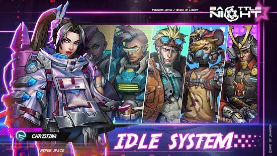 Скачать бесплатно Battle Night: Cyberpunk-Idle RPG [Мод много денег] 1.4.10 - Русская версия apk на Андроид