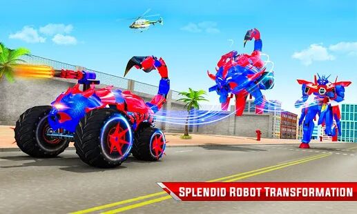 Скачать бесплатно Scorpion Robot Monster Truck Transform Robot Games [Мод открытые уровни] 16 - Русская версия apk на Андроид