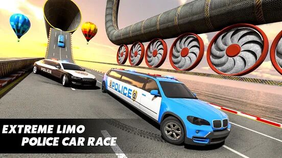 Скачать бесплатно Police Limo Car Stunt Games : Mega Ramps Car Games [Мод много денег] 2.5 - Русская версия apk на Андроид