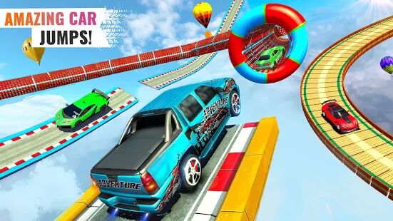 Скачать бесплатно Mega Ramps Car Stunts Racing 3D- Free Car Games [Мод безлимитные монеты] 5.1 - RUS apk на Андроид