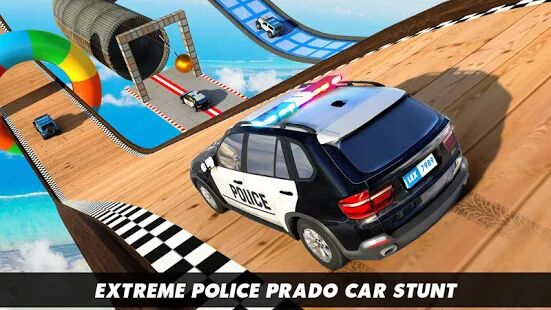 Скачать бесплатно Полиция Prado автомобиль трюк - мег рампа трюки 3D [Мод открытые уровни] 2.3 - RU apk на Андроид