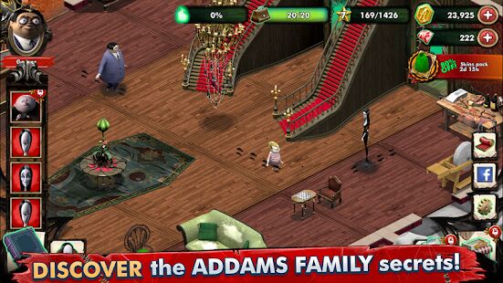 Скачать бесплатно Addams Family: Mystery Mansion - The Horror House! [Мод открытые покупки] 0.3.6 - Русская версия apk на Андроид