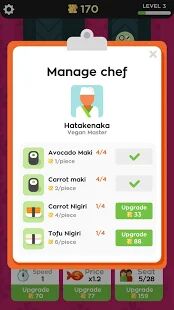 Скачать бесплатно Sushi Bar Idle [Мод много монет] 2.6.6 - Русская версия apk на Андроид