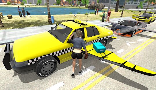 Скачать бесплатно Flying Car Transport Simulator [Мод безлимитные монеты] 1.26 - RUS apk на Андроид