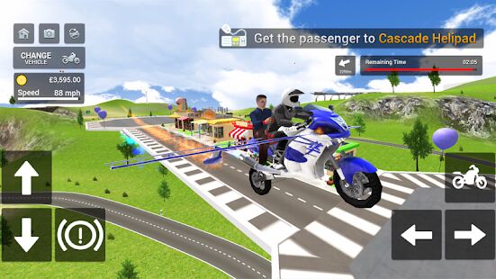 Скачать бесплатно Flying Motorbike Simulator [Мод много монет] 1.21 - Русская версия apk на Андроид