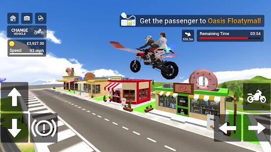 Скачать бесплатно Flying Motorbike Simulator [Мод много монет] 1.21 - Русская версия apk на Андроид