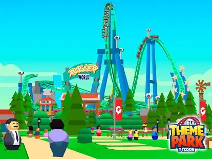 Скачать бесплатно Idle Theme Park - Tycoon Game [Мод открытые покупки] 2.5.4 - Русская версия apk на Андроид