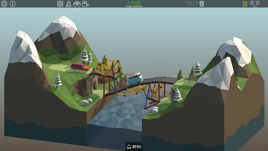 Скачать бесплатно Poly Bridge [Мод открытые покупки] 1.2.2 - Русская версия apk на Андроид