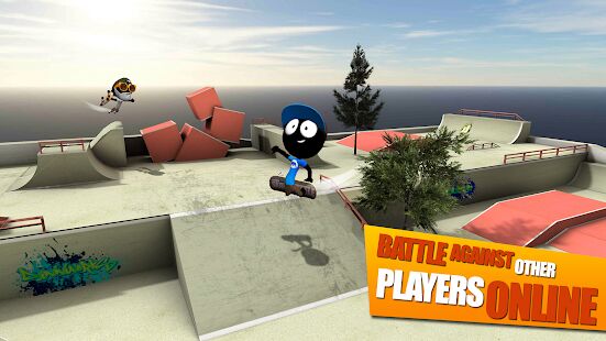 Скачать бесплатно Stickman Skate Battle [Мод безлимитные монеты] 2.3.4 - RUS apk на Андроид